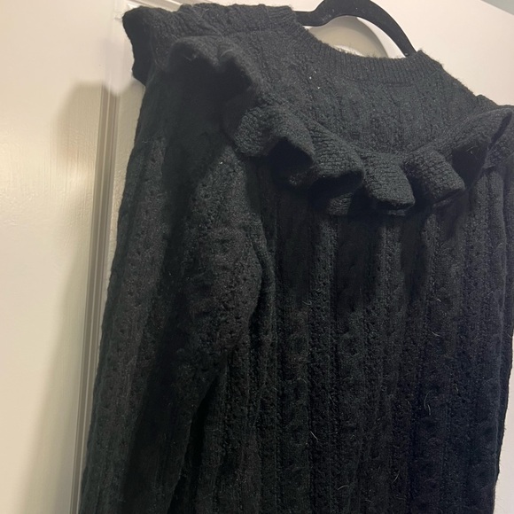 Lost + Wander Black Ruffle Sweater - Picture 2 of 4